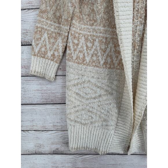 Joie Open Front Southwest Duster Cardigan Sweater Womens Large Cream Beige - Picture 5 of 12